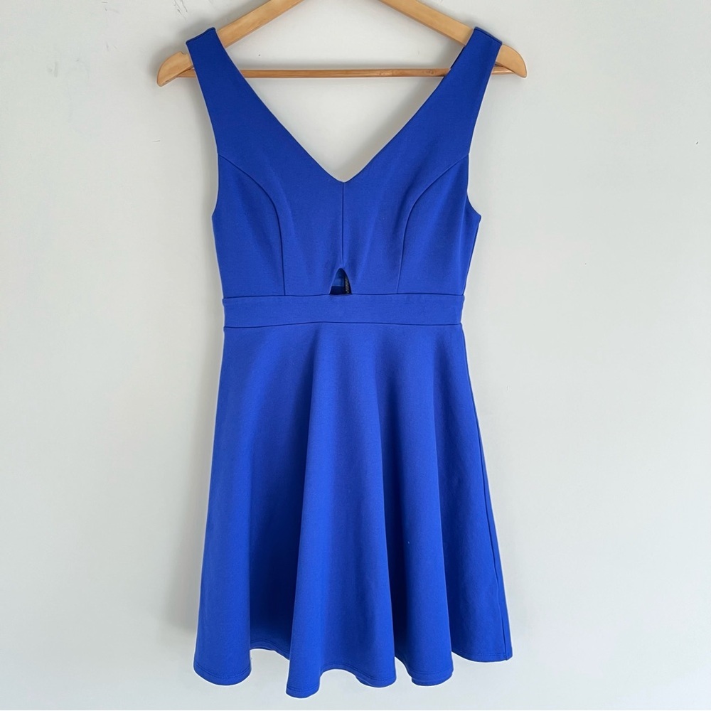 Altar’d State Women’s Mini Dress size Small Royal Blue Fit and Flare Skater